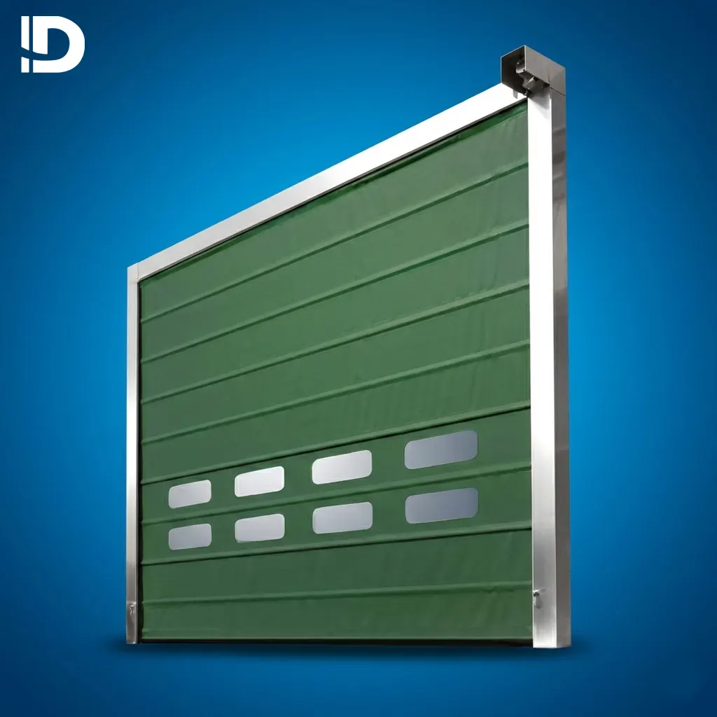 Puerta rápida enrollable para control de acceso industrial