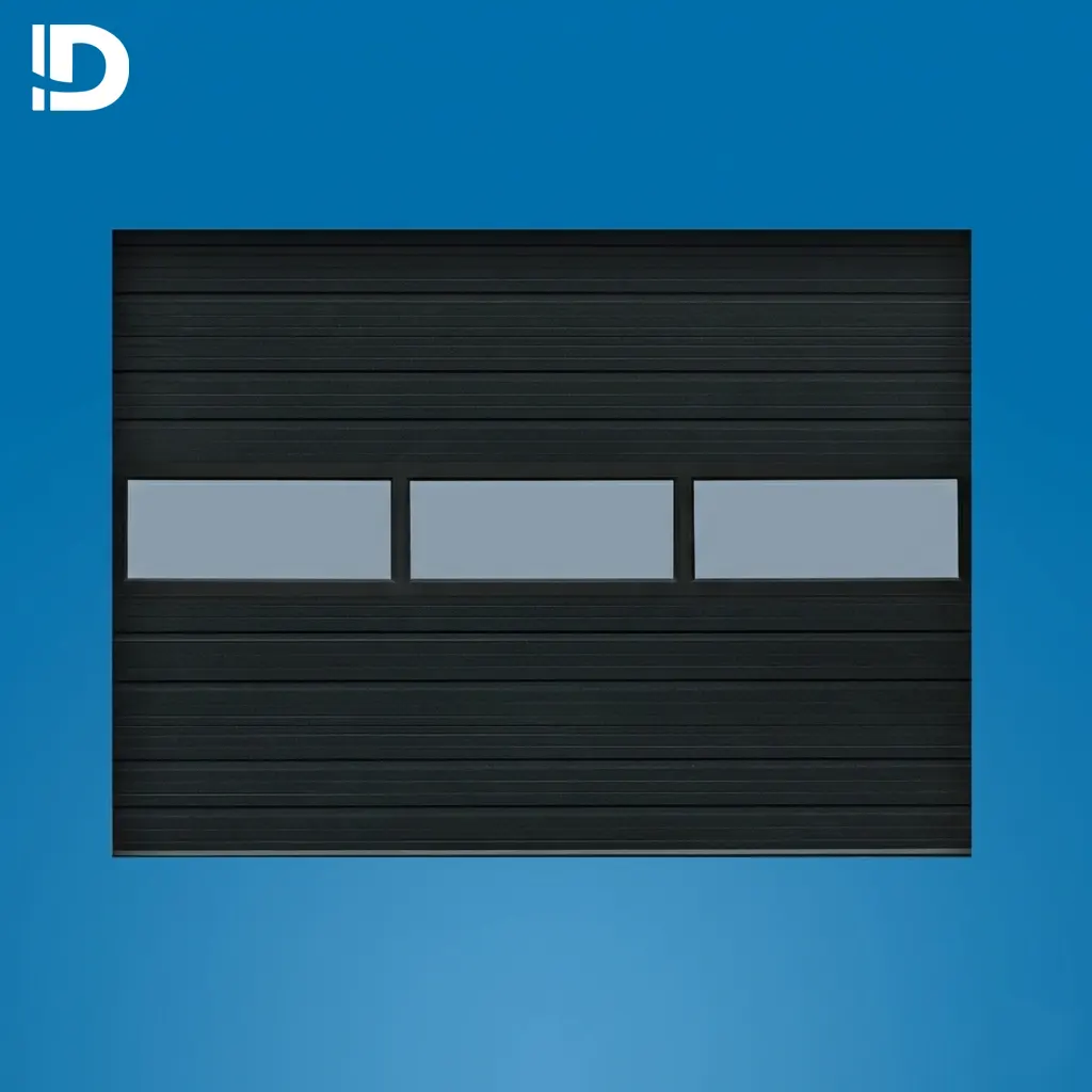 Puerta seccional hueca para uso industrial y comercial