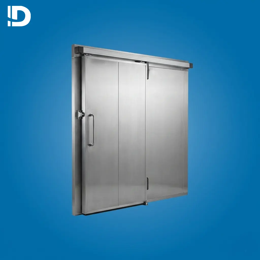 Puerta de refrigeración industrial con aislamiento térmico