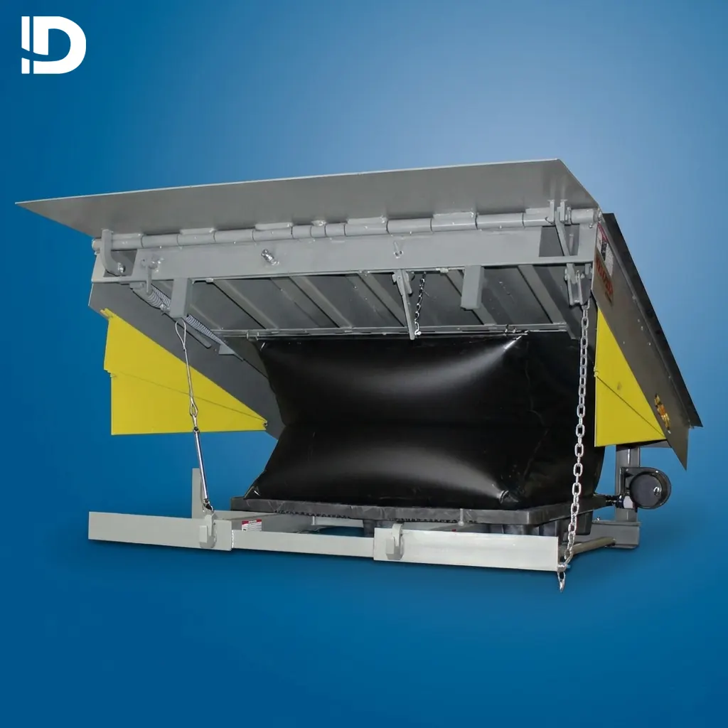 Rampa niveladora neumática con sistema de bolsa de aire para andén